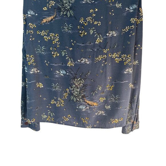 2/$30 ZARA Srpl Collection Large Long Sleeve Viscose Shirt  Botanical & Animal - Picture 12 of 14